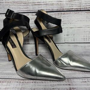 Stylish Black and Silver Women's Heels